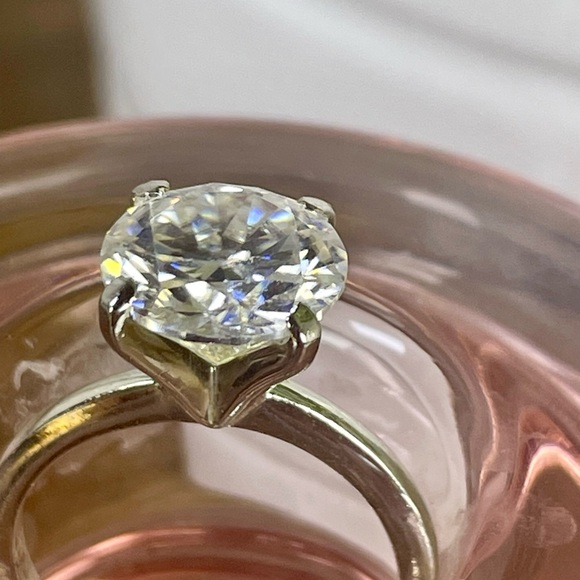 SALE‼️CERTIFIED-3.35ct DIAMOND SOLITAIRE. Rhodium plate. EARTH MINED IN BRAZIL - Picture 5 of 16